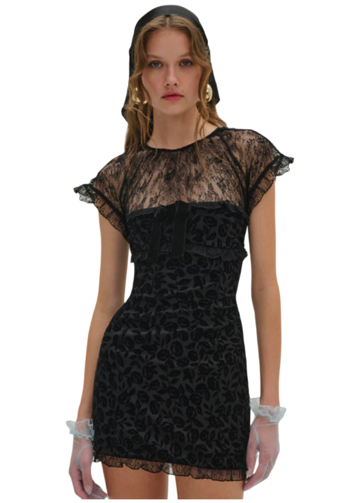 For Love & Lemons Midnight Velvet Mini Dress | VIDA MOULIN For Love & Lemons Midnight Velvet Mini Dress | VIDA MOULIN