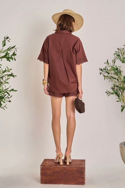 Chocolate Lace Shorts