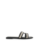 Gordy Sandal - Wheat Linen Black