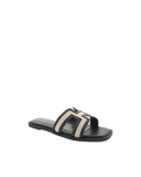 Gordy Sandal - Wheat Linen Black
