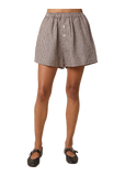 Gabi Gingham Linen Shorts
