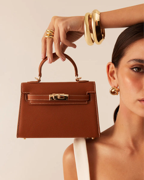 Hariette Handle Bag - Tan
