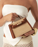 Hariette Raffia Handle Bag - Natural