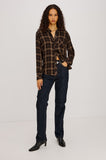 Hunter Shirt in Almond Black, close up