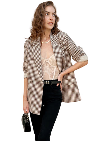 Slouch Blazer Gingham
