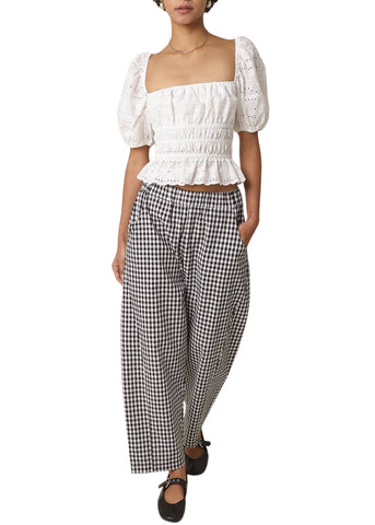 Scarlett Gingham Baggy Pants