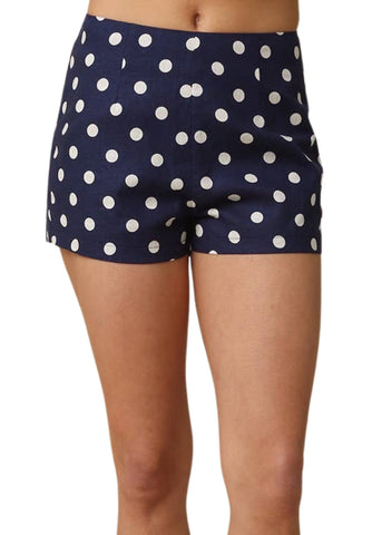 Nataly Polka Dot Linen Shorts