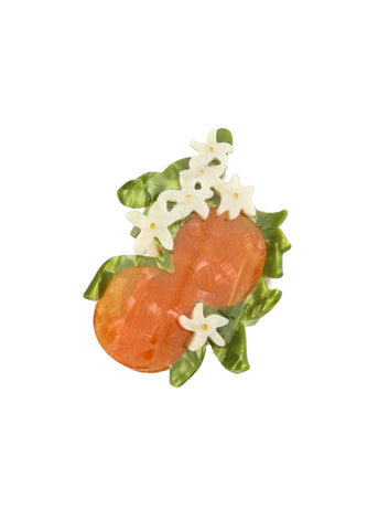 Orange Blossom Hair Claw Clip
