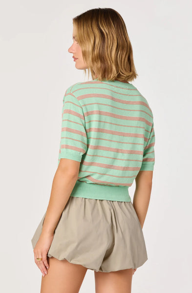 Colette Sweater - Green Stripe