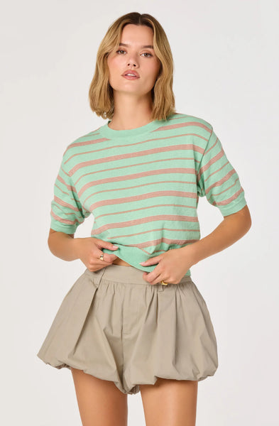 Colette Sweater - Green Stripe