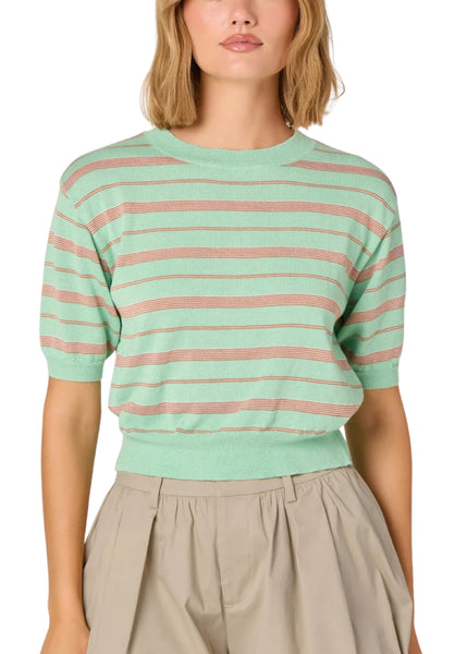 Colette Sweater - Green Stripe