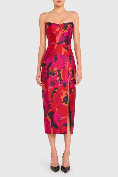 Ivy Midi Dress - Pink Multi