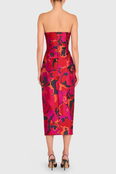 Ivy Midi Dress - Pink Multi