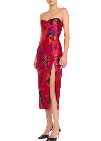 Ivy Midi Dress - Pink Multi