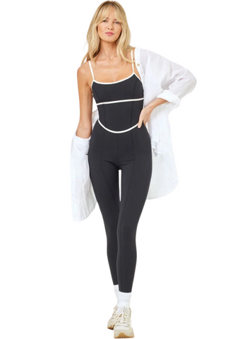 Ace Jumpsuit - Black-Cream