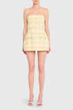 Bethany Skort Romper - Strapless Yellow