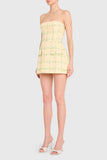 Bethany Skort Romper - Strapless Yellow