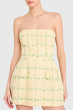Bethany Skort Romper - Strapless Yellow
