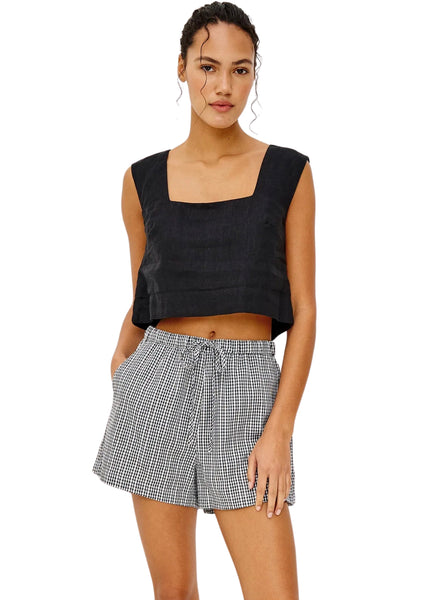 Jenner Shorts - Black Gingham