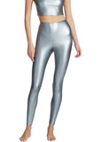 Faux Leather Legging - Platinum