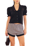 Gingham Lace Shorts