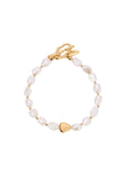 Freshwater Pearl and Gold Nugget Toggle Bracelet