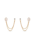 Double Piercing Freshwater Pearl Earring