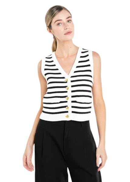 Montauk Striped Vest