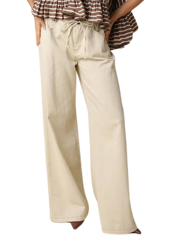 Kaylyn Drawstring Pants - Taupe