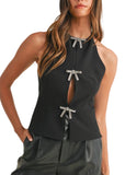 Jewel Bow Halter Top