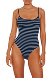 Pamela One Piece - Navy/White Stripe