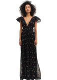Poppy Pleated Lace Maxi