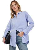 Elsa Top - Oxford White Stripe