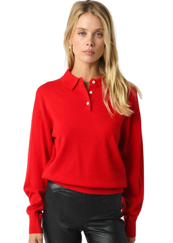 Nancy Knit Top - Red