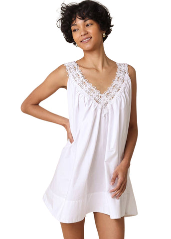 Elise Lace Trim Babydoll Dress