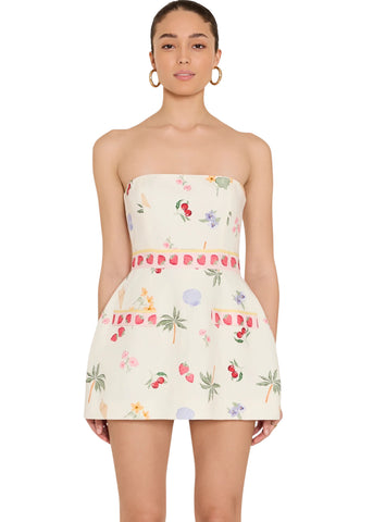 Bethany Skort Romper - Boardwalk Print