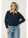 Country Club Zip Up Sweater