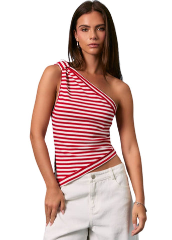 Newport Stripe Top - Red