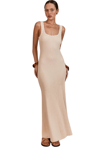 Outline Knit Midi Dress