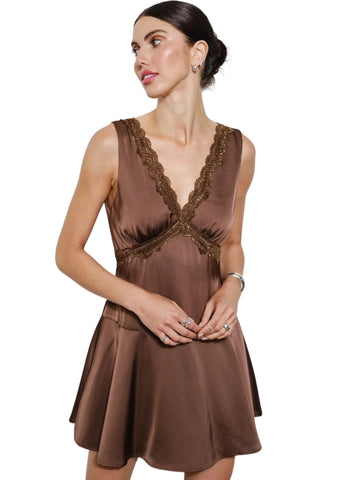Elena Satin Mini Dress