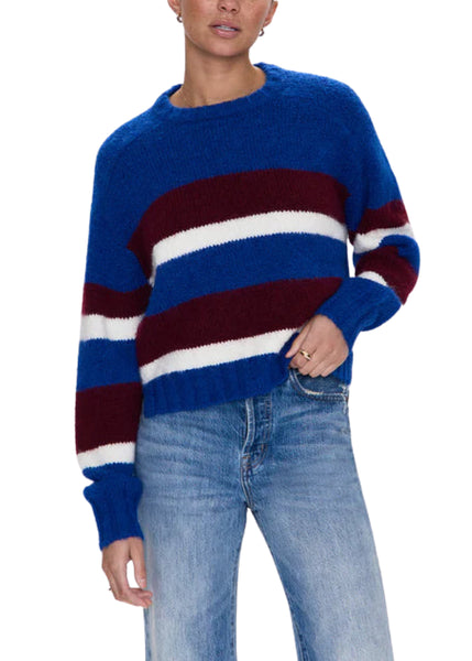 Adina Sweater - Azure Claret Stripe