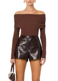 Wynn Shorts - Dark Brown Leather