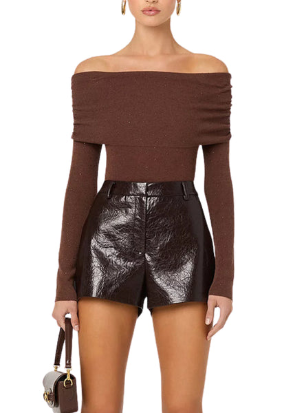 Wynn Shorts - Dark Brown Leather