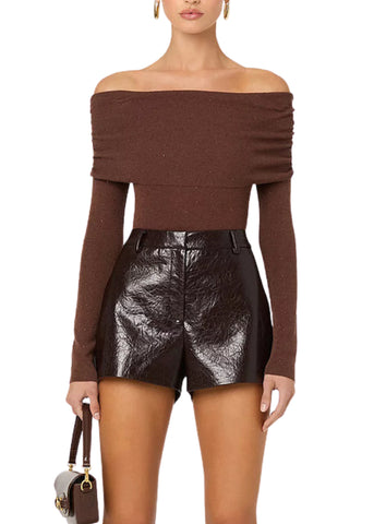 Wynn Shorts - Dark Brown Leather