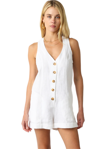 Scarlett Romper - White