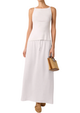 Tie Waist Linen Skirt