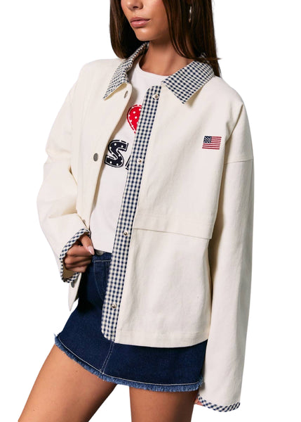 Americana Gingham Trim Jacket