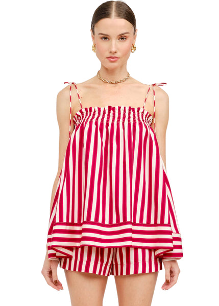 Juni Red Stripe Top