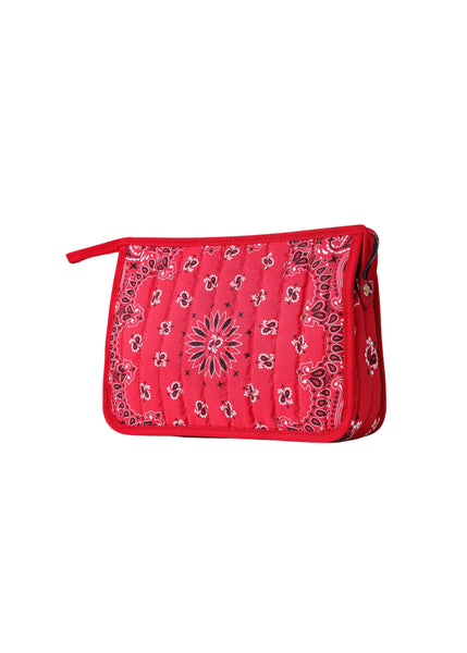 Bandana Cosmetic Pouch - Red