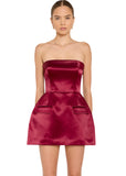 Lucienne Skort Romper - Wine